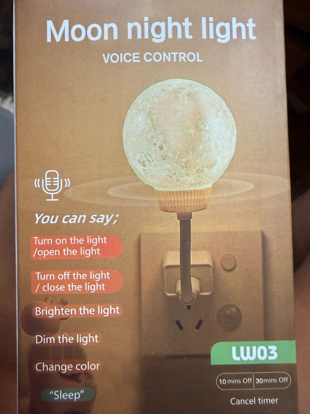 Moon Night Light Voice Control Moon Lamp